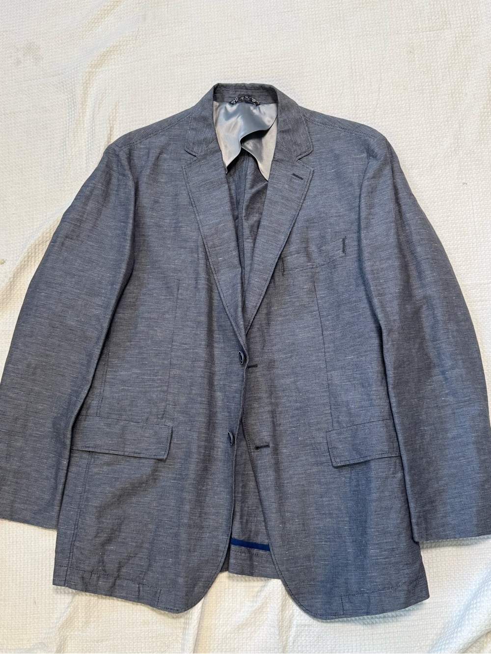 Hugo Boss Men's Grey Single-Breasted Blazer